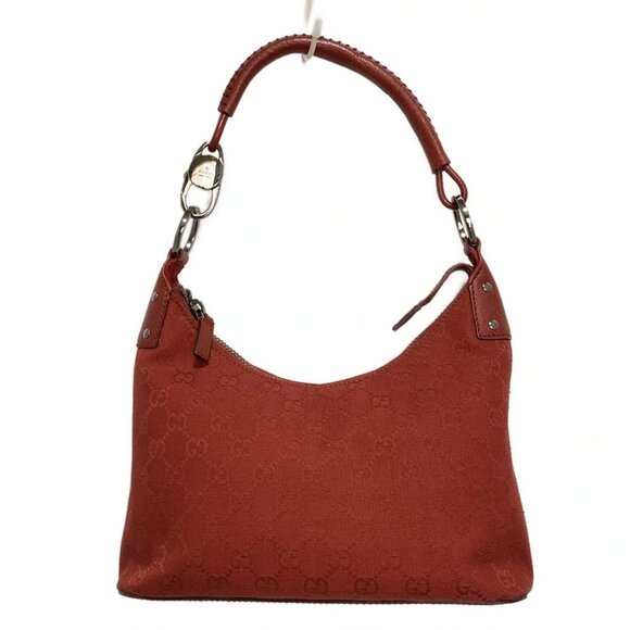 GUCCI GG Red Jacquard Leather - Shoulder Bag 334-081825 - Picture 1 of 8